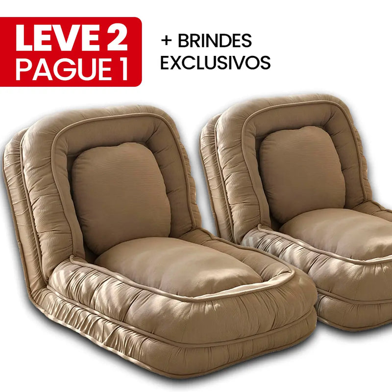 [LEVE 2 PAGUE 1] Sofá Cama Retrátil Algodão 5 em 1 + BRINDES: Almofadas Cushion