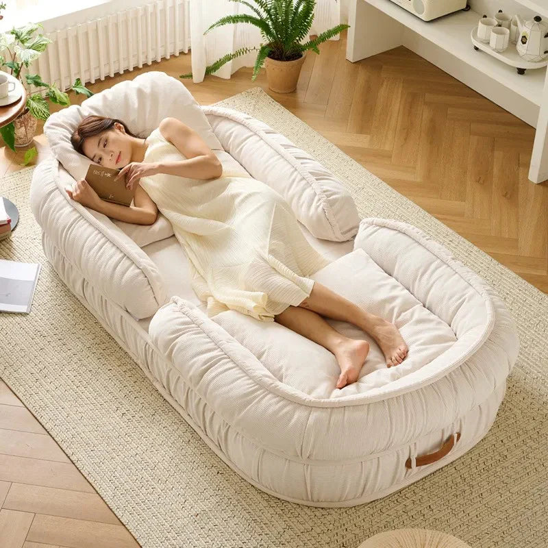 [LEVE 2 PAGUE 1] Sofá Cama Retrátil Algodão 5 em 1 + BRINDES: Almofadas Cushion